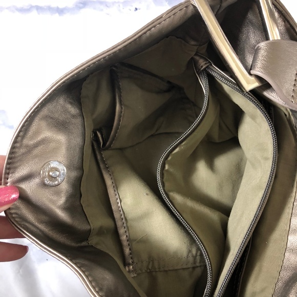 Carlos Carlos Santana Gold Metallic Floral Purse - Picture 2 of 7